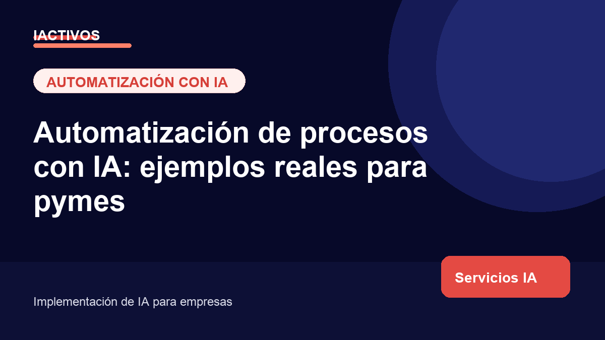 Automatización de procesos con IA: ejemplos reales para pymes